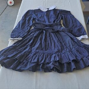 Yves Saint Laurent Kids Dress in Navy and White